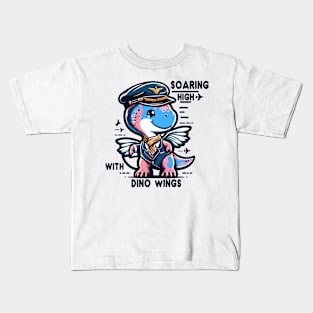 Pilot Dino Flight: Adventure in the Skies Kids T-Shirt